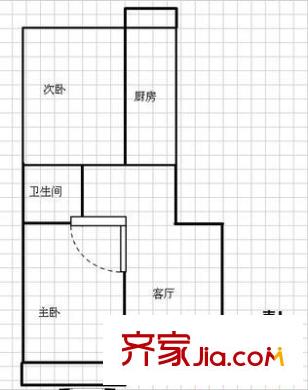 月桂庄园 2室 户型图