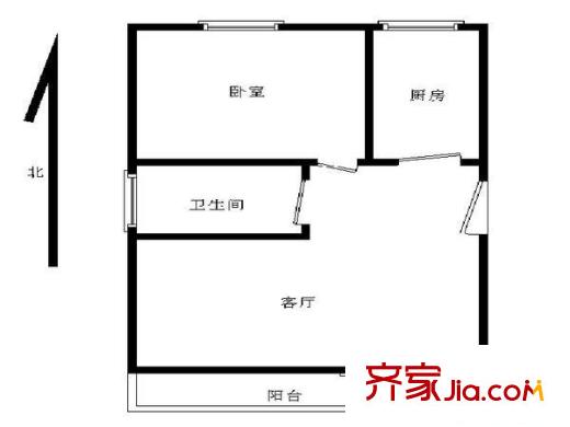 清逸西园 1室 户型图