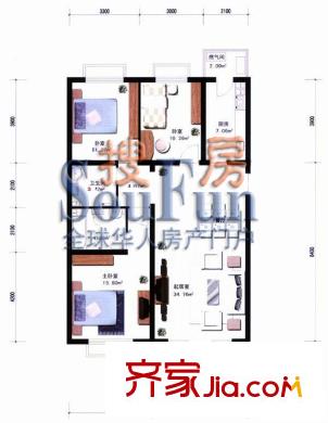 宣颐家园 3室 户型图