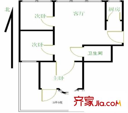 宣颐家园 3室 户型图