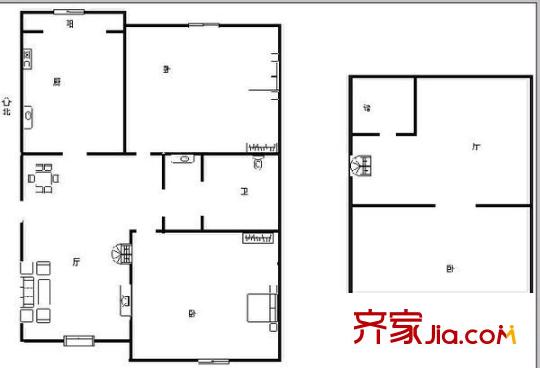 云趣园一区 4室 户型图
