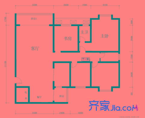 云趣园一区 4室 户型图