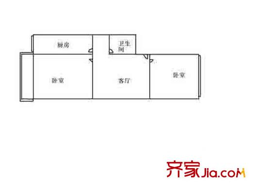 望京路10号院户型图户型图 2室1厅1卫1厨