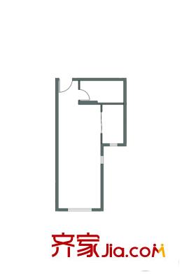金帅府家园户型图5号楼02户型 1室1厅1卫1厨