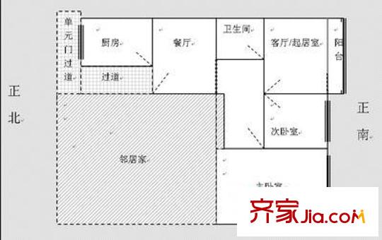 十里堡北里户型图户型图 3室2厅1卫1厨