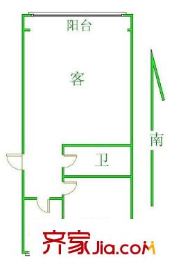 石园东区户型图1室 户型图 1室1厅1卫1厨