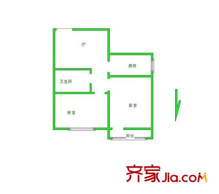 育芳园 2室 户型图