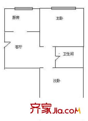 新村二里户型图户型图 2室1厅1卫1厨