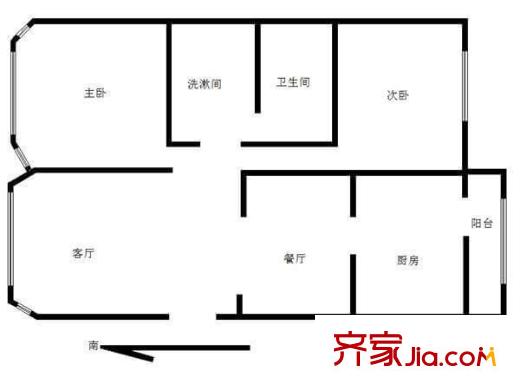上林苑 2室 户型图
