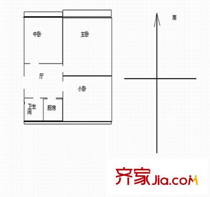 农丰里户型图户型图 3室1厅1卫1厨