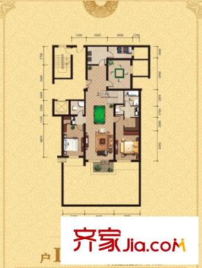 中景未山赋户型图L3-1户型图 5室3厅4卫1厨