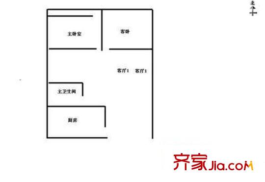 太平路34号院户型图户型图 2室1厅1卫1厨