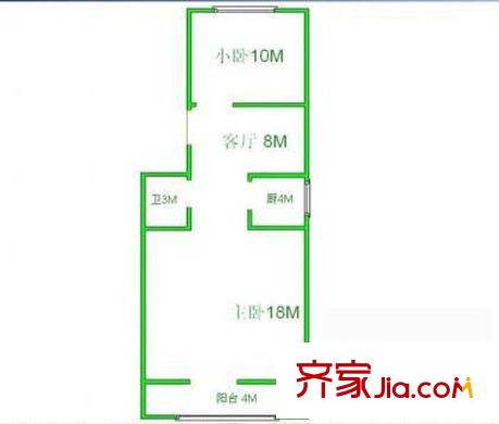 复兴路36号院户型图户型图 2室1厅1卫1厨