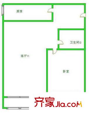 复兴路36号院户型图户型图 1室1厅1卫1厨