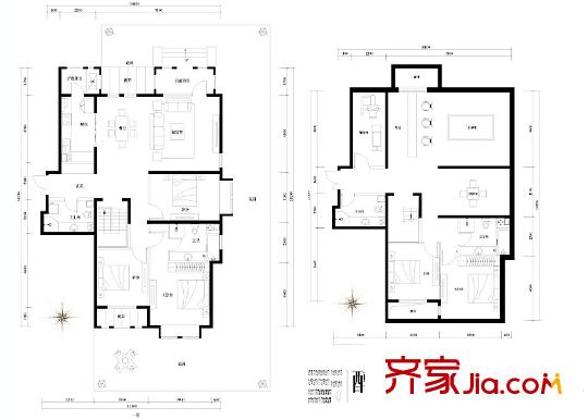 旭辉御府户型图醇悦A3-1户型图 3室2厅2卫1厨