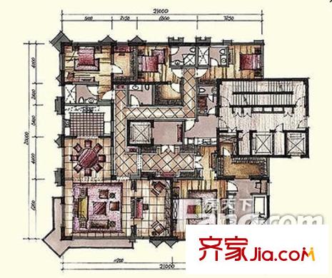 钓鱼台七号院户型图户型图