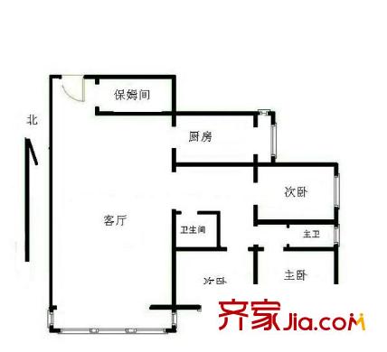 美林花园 4室 户型图