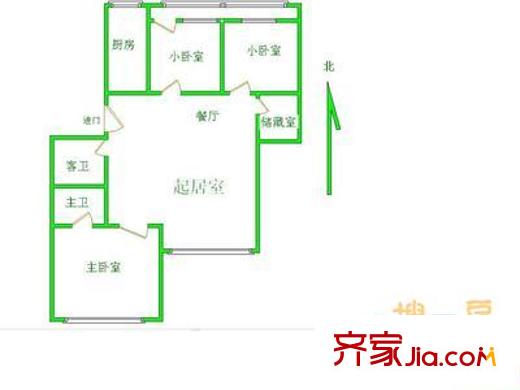 梨园西里 3室 户型图