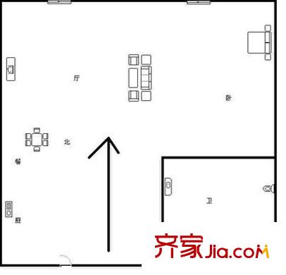 兴盛国际 1室 户型图
