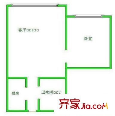九龙家园 1室 户型图