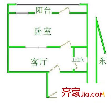 静淑苑户型图户型图 1室1厅1卫1厨