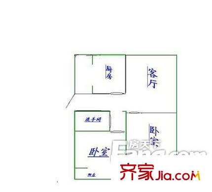 静淑苑户型图户型图 2室1厅1卫1厨