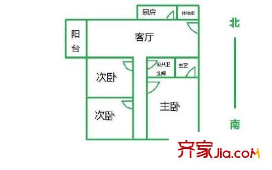 紫芳园三区 3室 户型图
