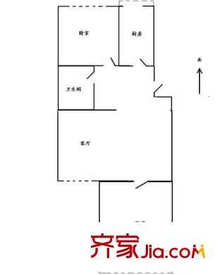 长虹小区户型图户型图 2室1厅1卫1厨