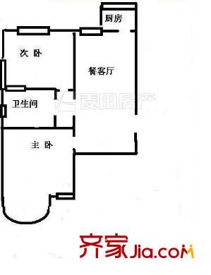 圆明园花园别墅 2室 户型图