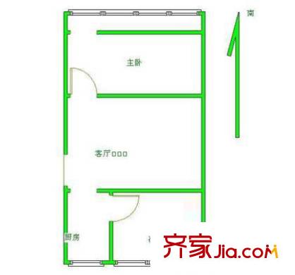 南湖渠西里户型图户型图 2室1厅1卫1厨