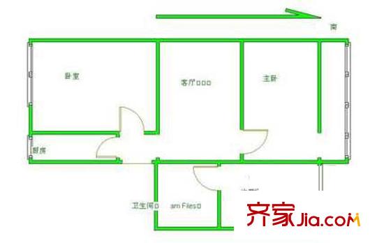 南湖渠西里户型图户型图 3室1厅1卫1厨
