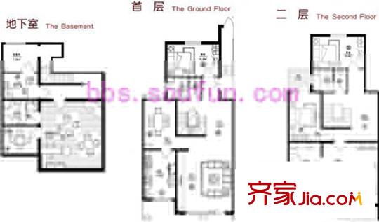 美林香槟小镇户型图J1户型 3室