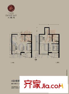 天鹅湾户型图4号楼标准层C户型