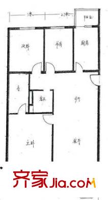 恋日嘉园一期户型图户型图 3室2厅2卫1厨
