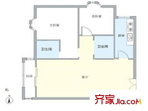 旭日嘉园 2室 户型图