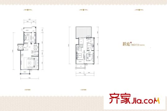 旭辉御锦悦庭B3户型 3室2厅3卫1厨