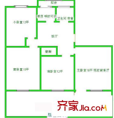 知春路82号院户型图户型图 4室1厅1卫1厨