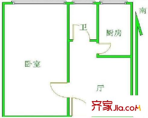 知春路82号院户型图户型图 1室1厅1卫1厨