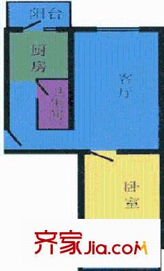世豪花园户型图户型图 1室1厅1卫1厨