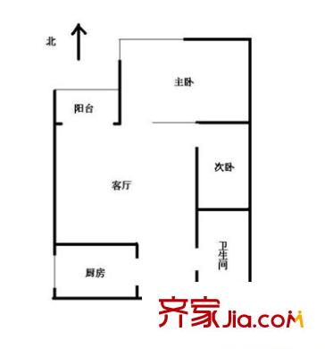 中睿葡京大厦 2室 户型图