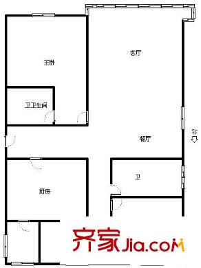 新安里小区 2室 户型图