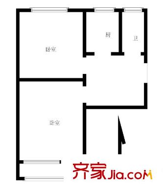 铁科院小区户型图铁科院 西4 号楼 02户型 2室1厅1卫1厨