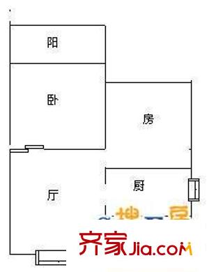 林肯公寓 2室 户型图