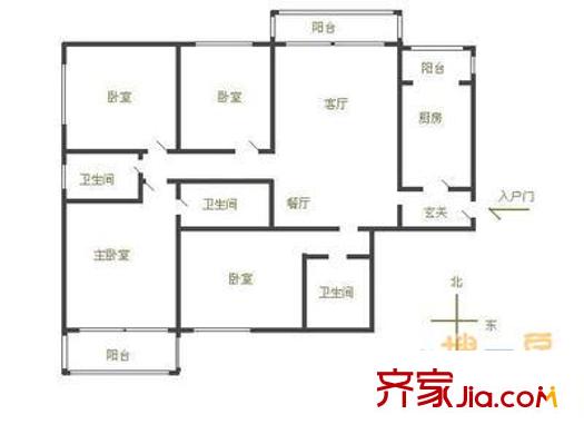 永顺西里 4室 户型图