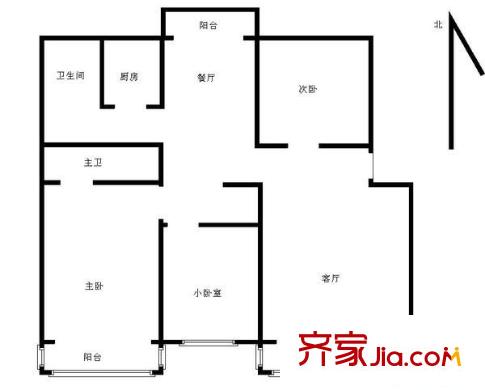 溫泉花園 3室 戶(hù)型圖