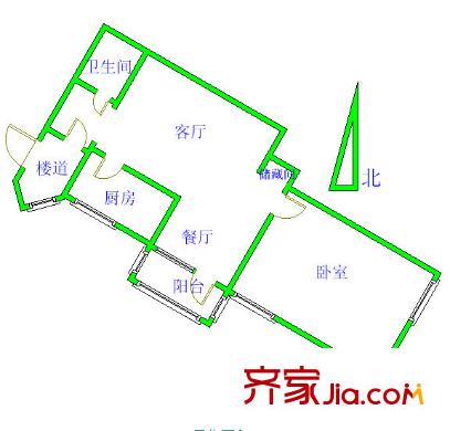 芳城园二区户型图1室户型图 1室2厅1卫1厨