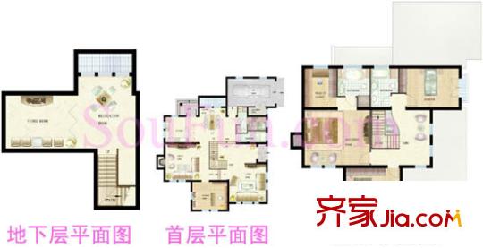 亲爱的villa户型图A2户型 3室