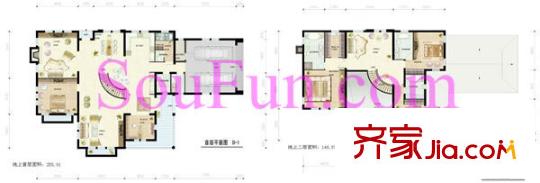 亲爱的villa户型图D-1户型 3室