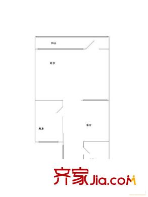 会城门小区户型图户型图 1室1厅1卫1厨