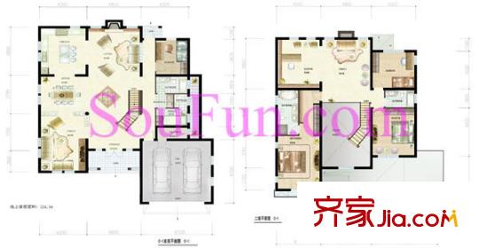 亲爱的villa户型图C-1户型 3室